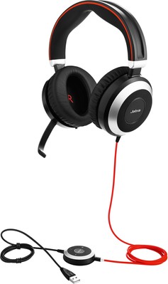 GN Audio Headset beidohrig schnurgebunden JabraEvolve80UCDuo