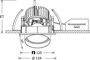 LTS Licht&Leuchten LED-Einbaustrahler weiß 2700K 15Gr CSALP 50.1027.15D weiß