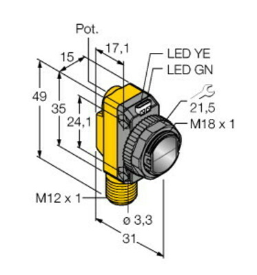 Turck Opto Sensor Lichtschranke QS18VP6LVQ8