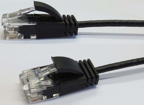 Wantec UTP-Patchkabel Cat.6A gr 1,0m RJ45 2,8mm 7299 gr 1,0m