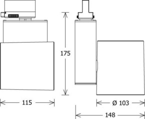 LTS Licht&Leuchten LED-Stromschienenstrahler schwarz 25Gr JETT 103.25.2/F sw