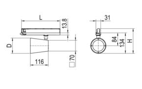 Ridi-Leuchten LED-Stromschienenstrahler 830, schwarz CIRQUA-LI #0322086AQ