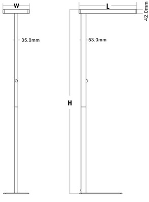 Abalight LED-Büroleuchte 4000K HOMEC-45/35-840-V-MS