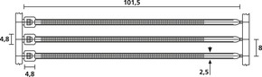 HellermannTyton Bandkette m.50 Kabelbindern 120-40020