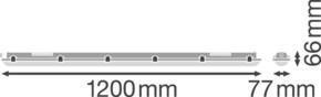 Ledvance LED-Feuchtraumleuchte 4000K DPVAL120020W4000IP65