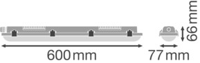 Ledvance LED-Feuchtraumleuchte 4000K DPVAL60018W4000KIP65