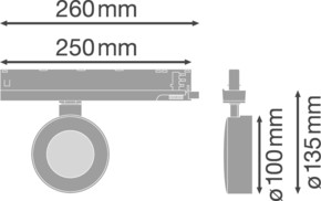 Ledvance LED-Stromschienenstrahler 3000K TRSPCD10028930NFLG/C