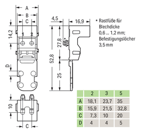 WAGO GmbH & Co. KG Befestigungsadapter Serie 221-4mm²,sw 221-515/000-004