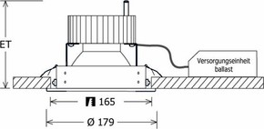 LTS Licht&Leuchten LED-Einbaustrahler silber 2700K 15Gr SCELP401.3027.15D si