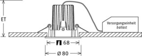 LTS Licht&Leuchten LED-Einbaustrahler silber 2700K VTRXS 10.0527.35D si