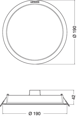 Ledvance LED-Downlight IP44 830 DLIP44DN19018W830WT