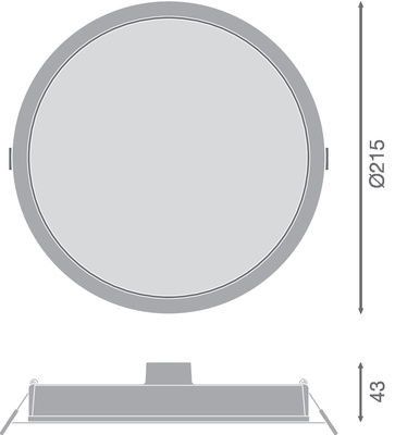 Ledvance LED-Downlight IP44 830 DLIP44DN21524W830WT