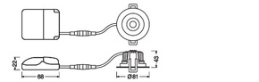 Ledvance LED-Einbaustrahler 927, dim, schwarz SPADJP8W927PSDIP20BK