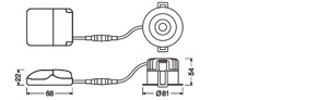 Ledvance LED-Einbaustrahler 927, dim, schwarz SPDKFIXP8927PSDIP44B