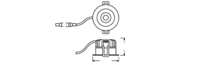 Ledvance LED-Einbaustrahler 930, dim, schwarz SPFIXP8W930PSDIP44BK