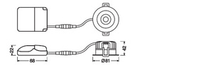 Ledvance LED-Einbaustrahler IP65 927, dim, schwarz SPFPFIXP8927PSDIP65B