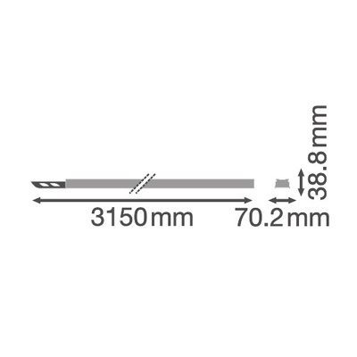 Ledvance Tragschienenprofil 5-pol. 3000, 5P TRUSYSFL.PRAIL30005P