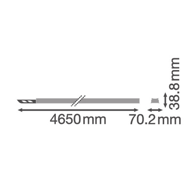 Ledvance Tragschienenprofil 8-pol. 4500, 8P TRUSYSFL.PRAIL45008P