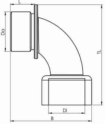 Wiska Winkel 90 Grad EWI90 12 LG