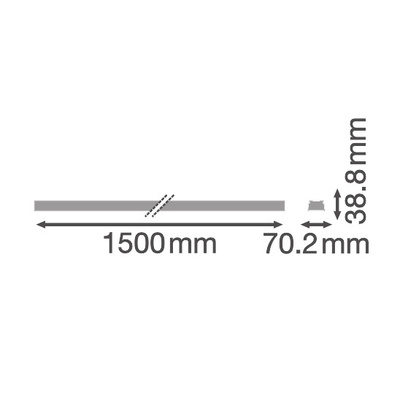 Ledvance Tragschienenprofil 8-pol. 1500, 8P, END TRUSYSFLPR.15008PEND