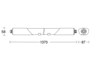 Steinel Sensor-LED-Innenleuchte 1370 x 87 x 58 mm RS PRO 5100 SC 4000K