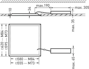 Trilux LED-Panel M625 840, Multilumen 2330 G3 M84 #7798340