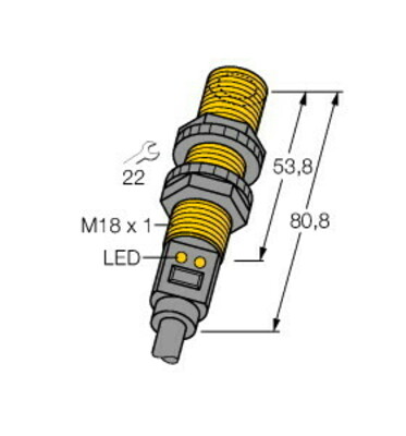 Turck Ultraschallsensor Reflexionstaster S18UBA