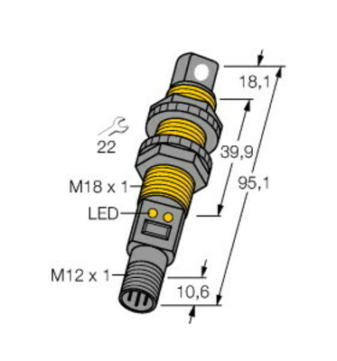 Turck Ultraschallsensor Reflexionstaster S18UUARQ