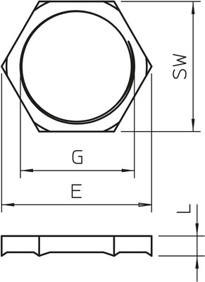 OBO Bettermann Vertr Gegenmutter M20x1,5, CuZn, N 169 MSS M20