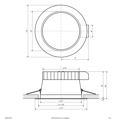 EVN Lichttechnik LED-Deckeneuchte CCT Switch, ML DSM54180125