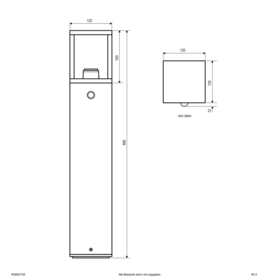 EVN Lichttechnik Pollerleuchte IP54 WG652715S