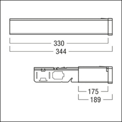 Zumtobel Group Einspeisung schwarz TECTON TE 500 BK