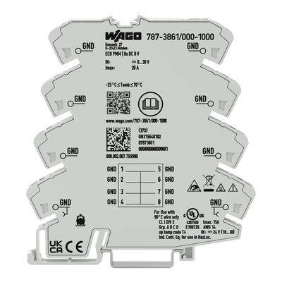 WAGO GmbH & Co. KG Potentialverteilermodul 8 Klemmstellen 0V 787-3861/000-1000