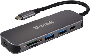 DLink Deutschland 5-in-1 USB-C Hub mit Card Reader DUB-2325/E