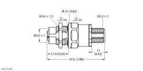 Turck Wanddurchführung AD-FK3PS-FS3PS