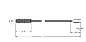 Turck Aktuator- u. Sensorleitung PUR PKG3S-1/TXL