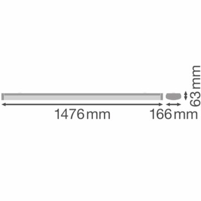 Ledvance LED-Wand-u.Deckenleuchte 830, NL LNSFIP44EM1500P45830