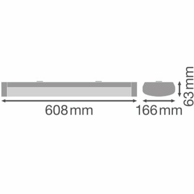 Ledvance LED-Wand-u.Deckenleuchte 830, NL LNSFIP44EM600P18W830