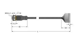 Turck Aktuator- u. Sensorleitung PUR RKC12T-50/TXL