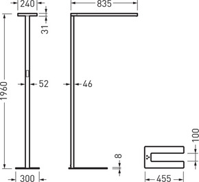 Trilux LED-Stehleuchte 840, weiß Tago S CDP #8157158