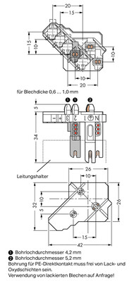 WAGO GmbH & Co. KG Buchsenteil m. PE-Direktk. mit Rastfüßen,weiß 267-175