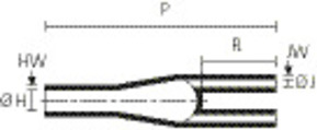 HellermannTyton Endverschluss zweiadrig 223-2-B8W-POX-BK