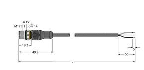 Turck Aktuator- u. Sensorleitung PVC RSC4T-0.5/TEL