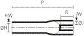 HellermannTyton Endverschluss 408-2-B8W-POX-BK