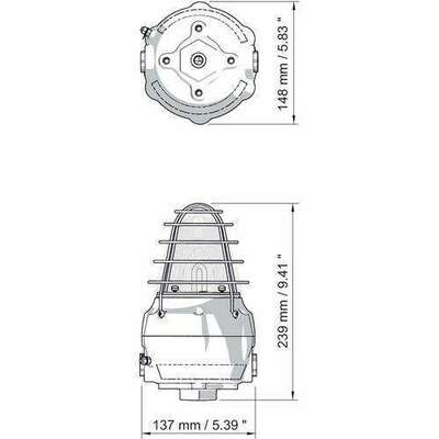 Stahl LED Blitzleuchte Rot FX15/21DH0000#284501