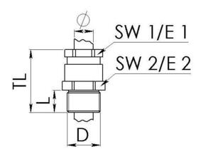 Wiska Messingkabelverschraubung M105-W75 KVMS 105-W75/Cr