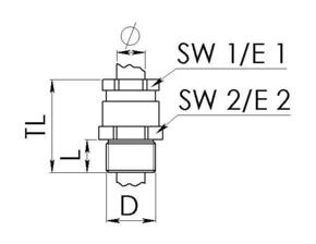 Wiska EX d-Messingkabelverschrbg OS-A2F-U 16X / M16