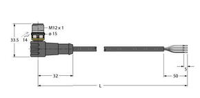 Turck Aktuator- u. Sensorleitung PVC WSC4.4T-0.3/TEL