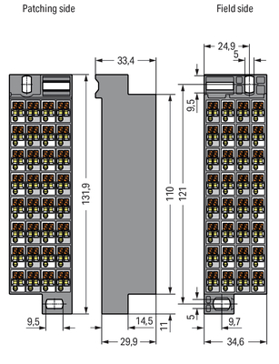 WAGO GmbH & Co. KG Rangierwabe 32-polig o.Aufdruck,dgr 726-780