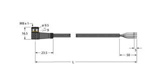 Turck Aktuator- u. Sensorleitung PVC PKW4M-2/TEL